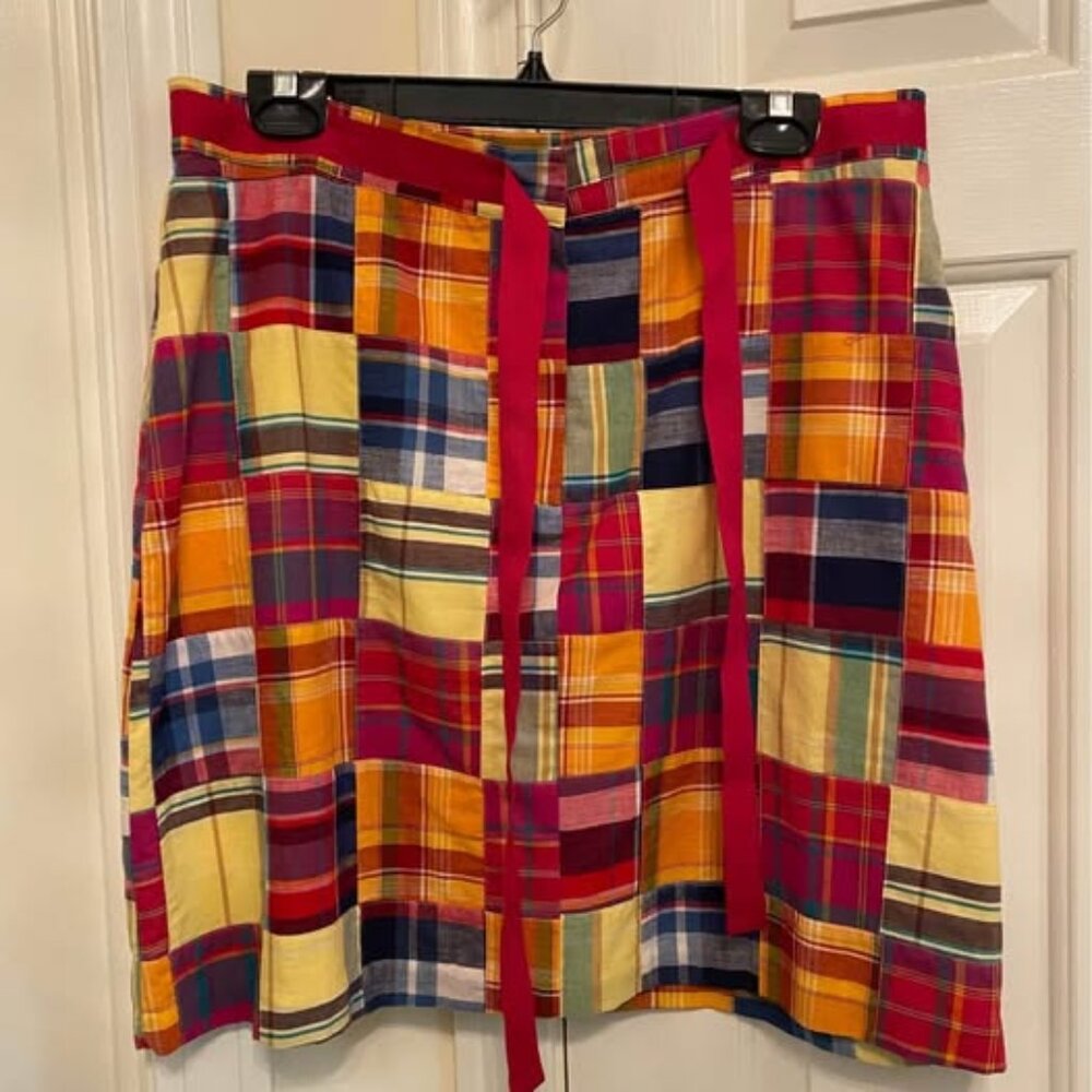 Vintage Mark Fore and Strike Madras Skirt Size 14